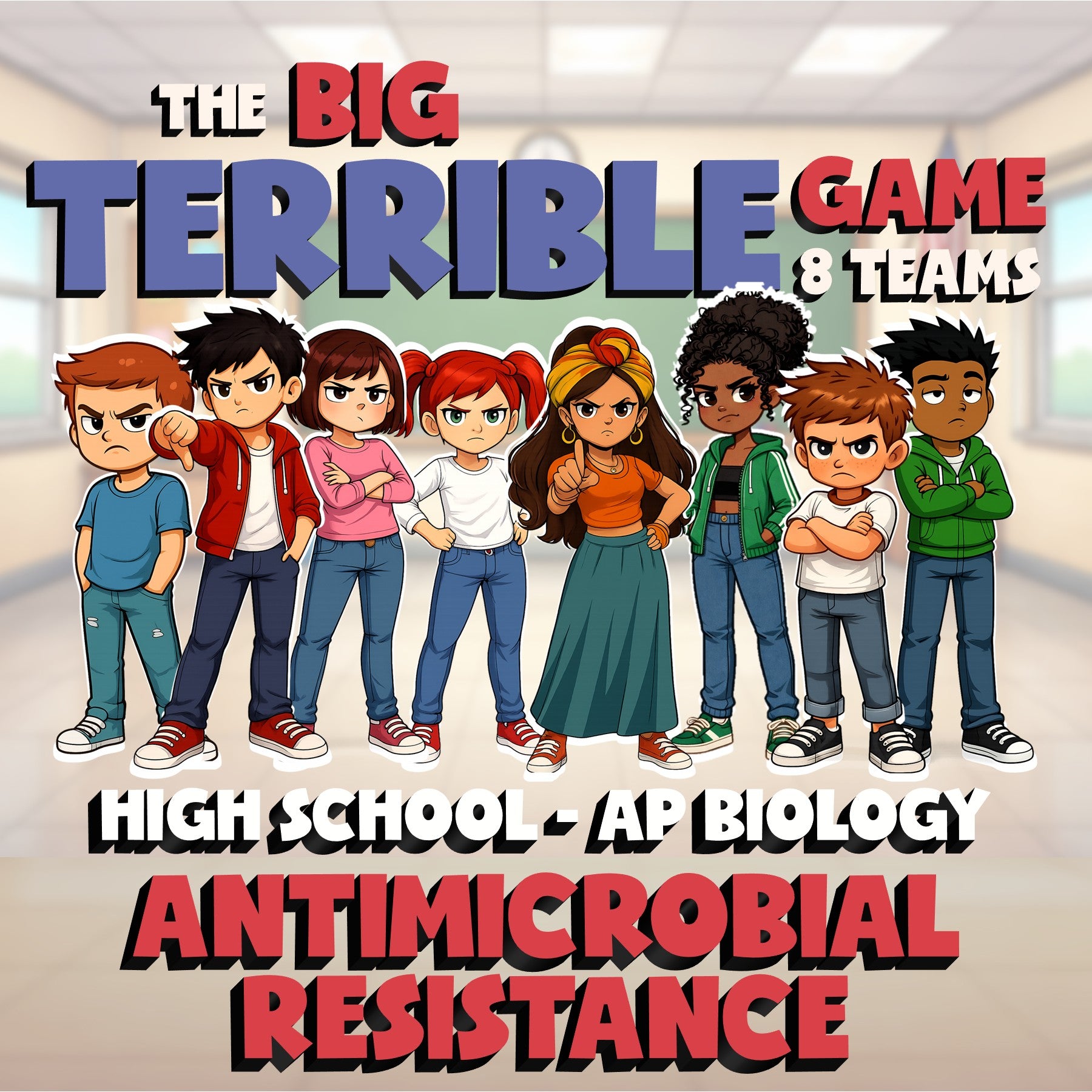 Antimicrobial Resistance BIG TERRIBLE GAME - No Prep AP Biology Science Review