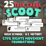 Civil Rights Movement Foundations SCOOT TASK CARDS U.S. History Game - No Prep