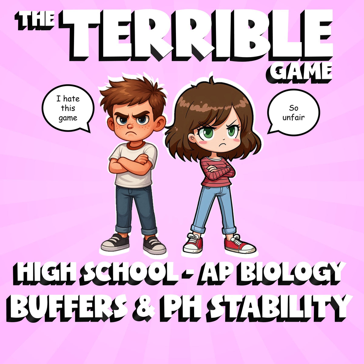 Buffers & pH Stability THE TERRIBLE GAME - No Prep AP Biology Science Review