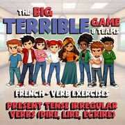 Present tense irregular verbs (dire, lire, écrire) BIG TERRIBLE GAME - French