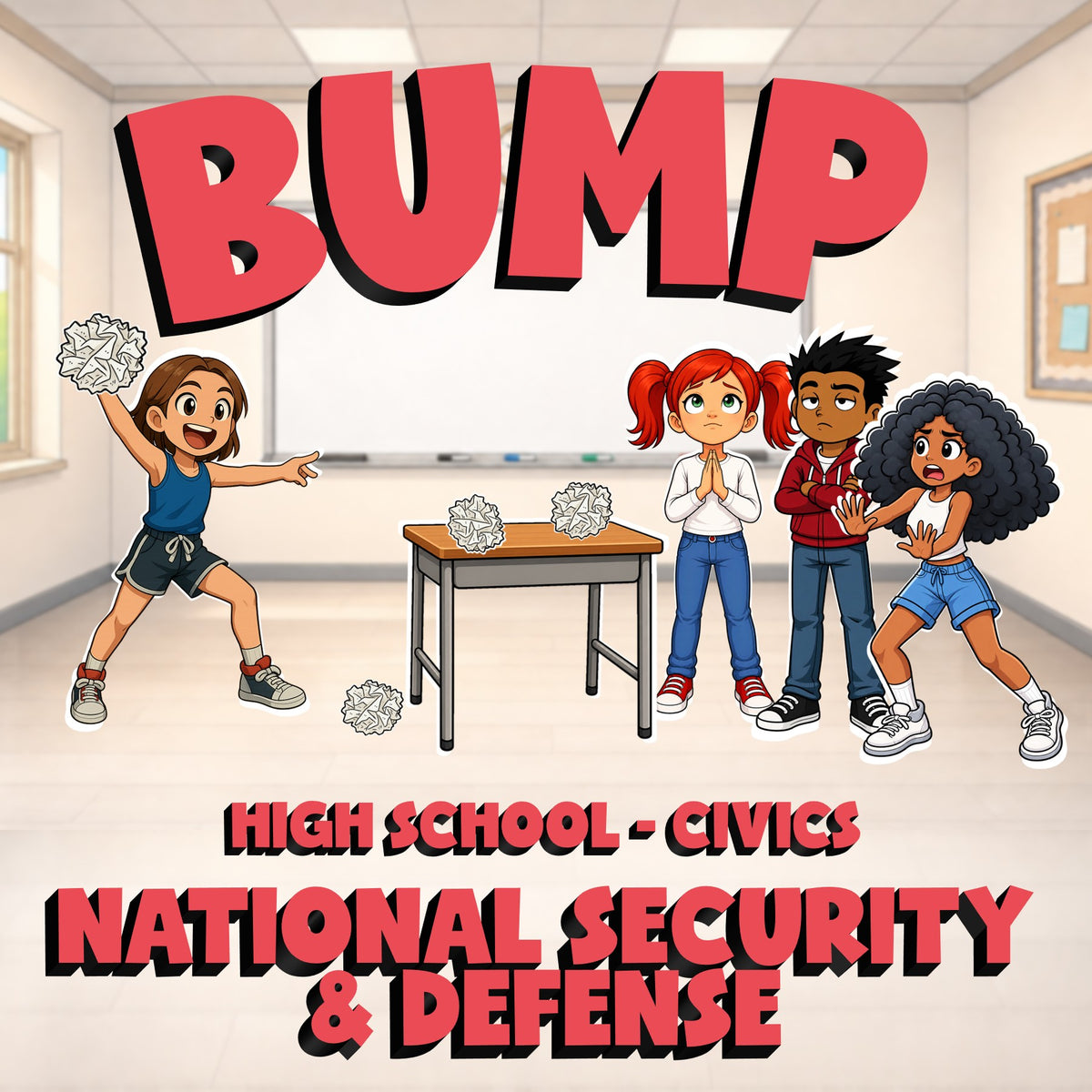 National Security & Defense BUMP Civics Game - No Prep Review Activity