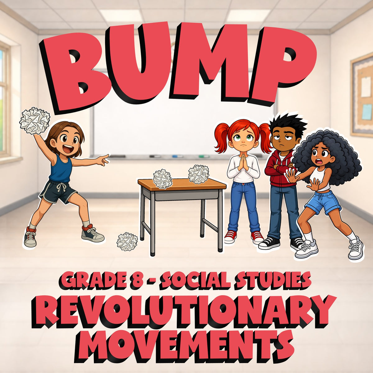 Revolutionary Movements BUMP Socials Game - No Prep Grade 8 Review Activity