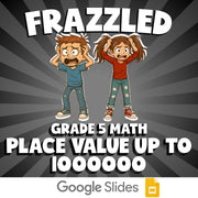 Place value up to 1000000 FRAZZLED Math Game - No Prep Grade 5 Review Activity
