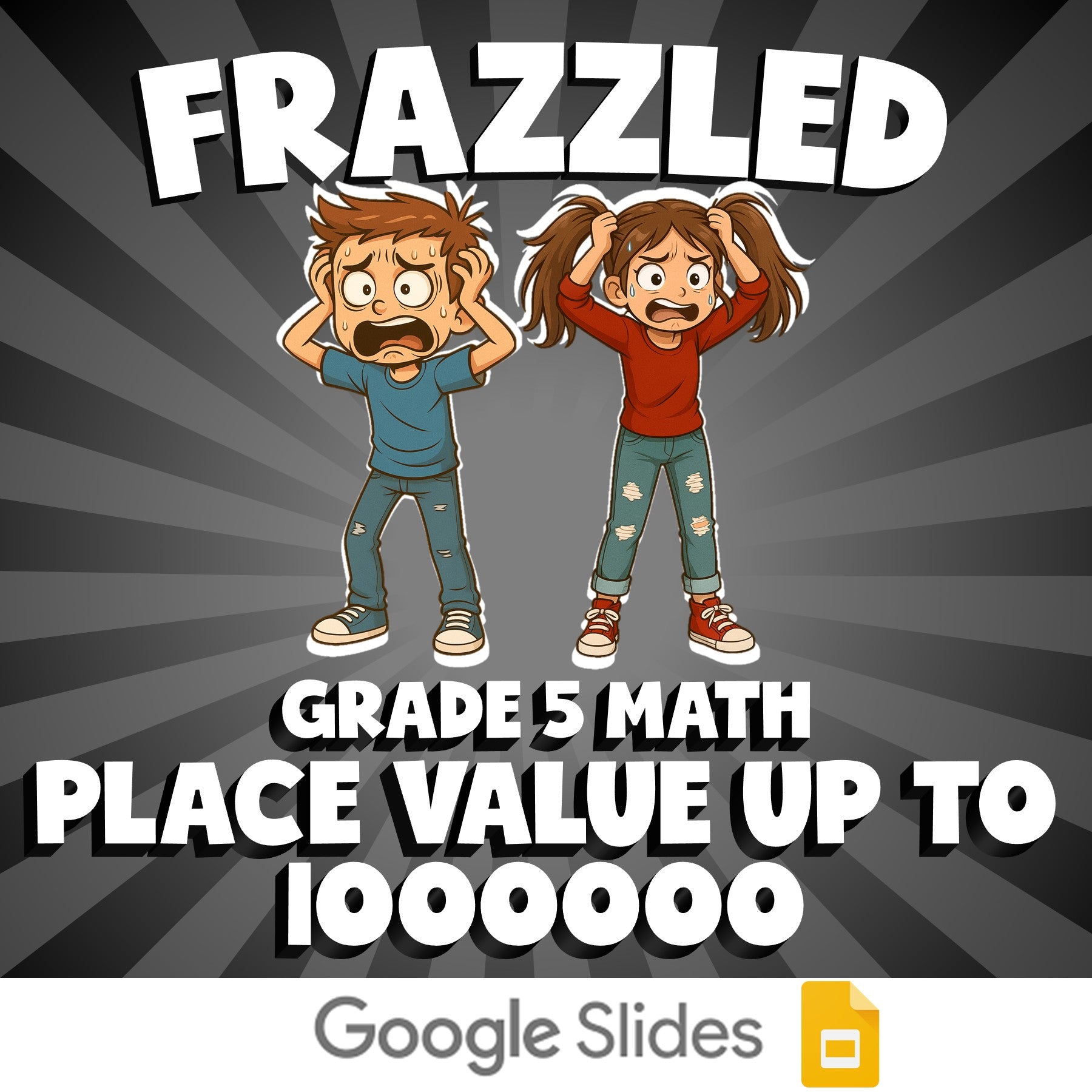 Place value up to 1000000 FRAZZLED Math Game - No Prep Grade 5 Review Activity