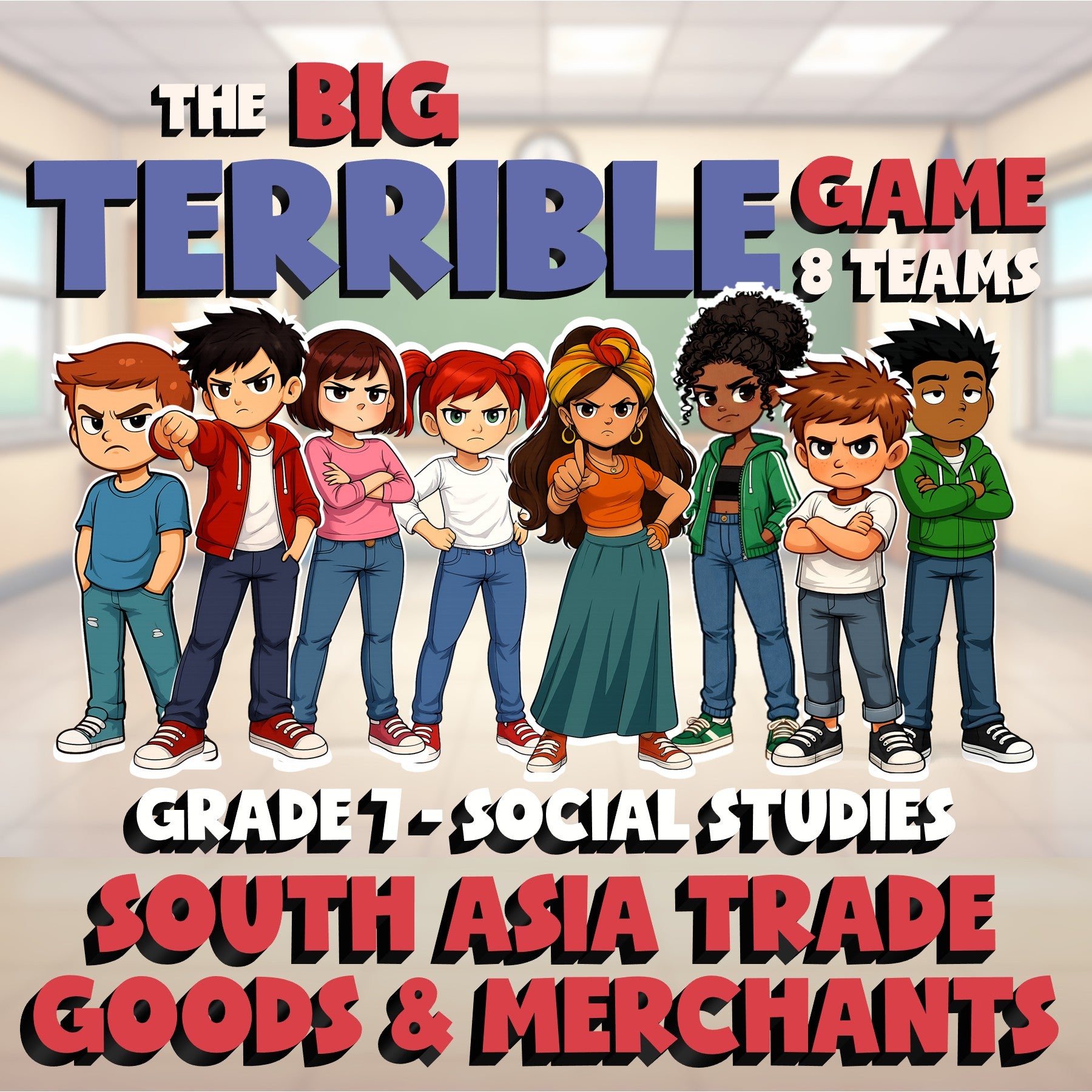 South Asia Trade Goods & Merchants BIG TERRIBLE GAME - Grade 7 Socials Review