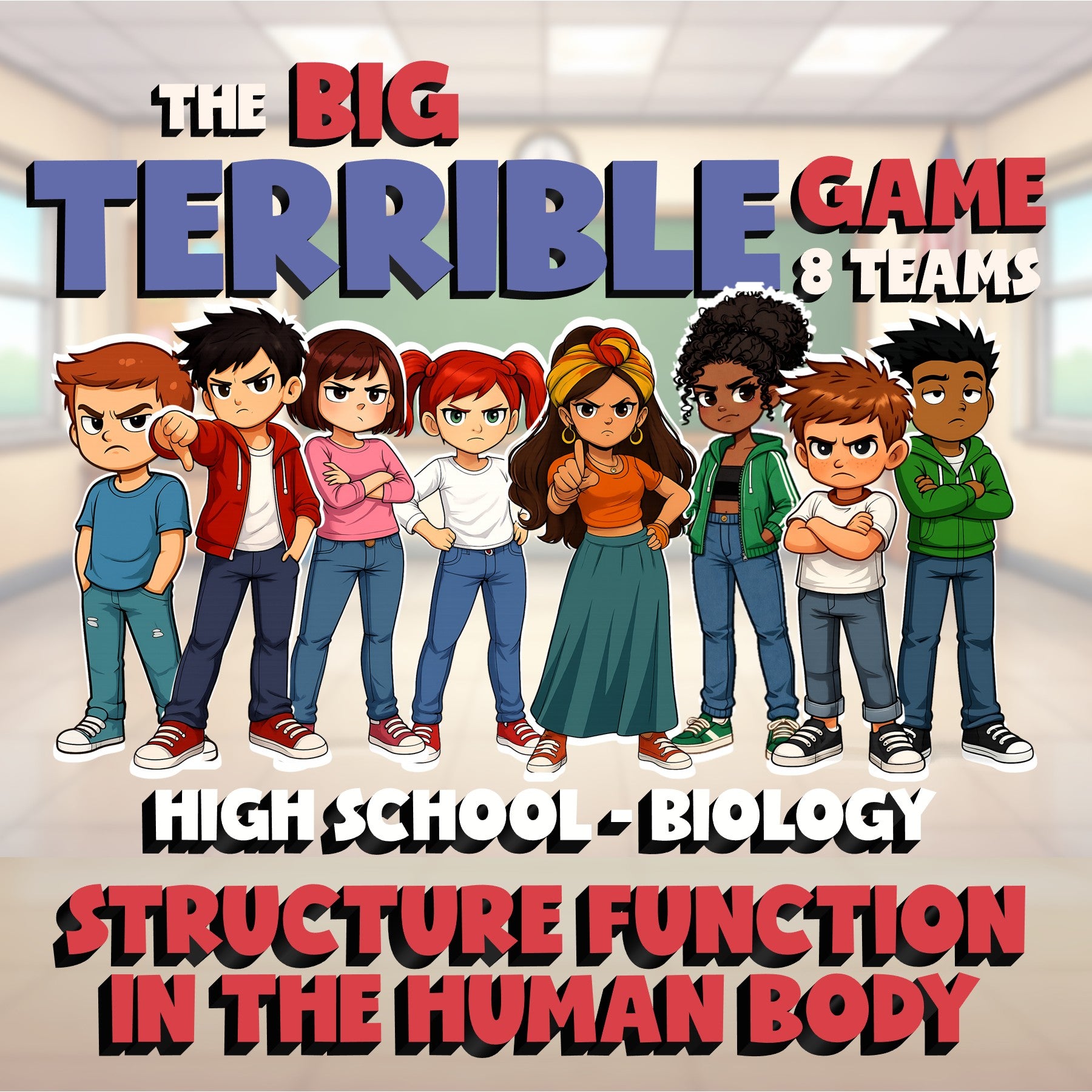 Structure Function in the Human Body BIG TERRIBLE GAME - Biology Science Review