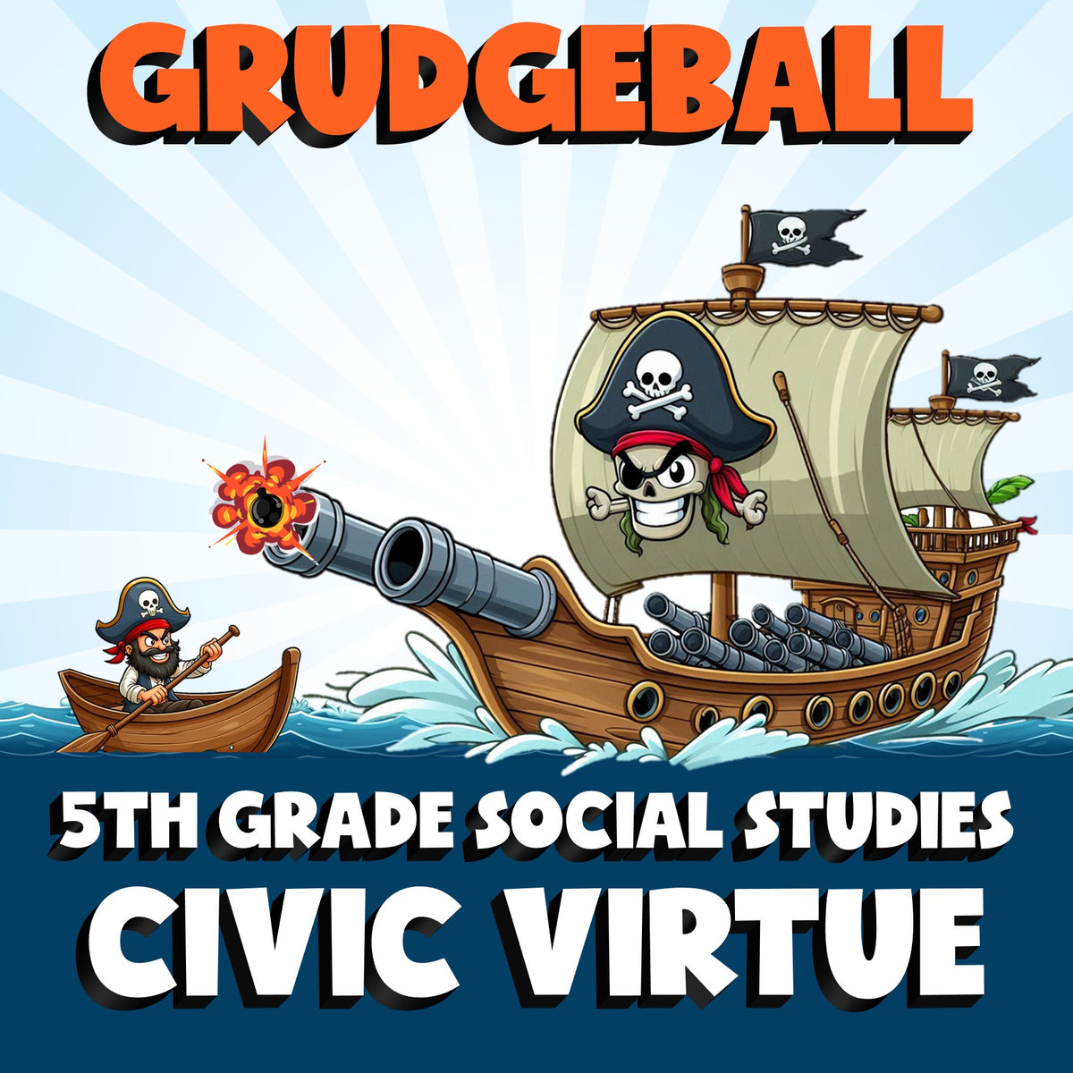 Civic Virtue GRUDGEBALL Socials Game - No Prep Grade 5 Review Activity