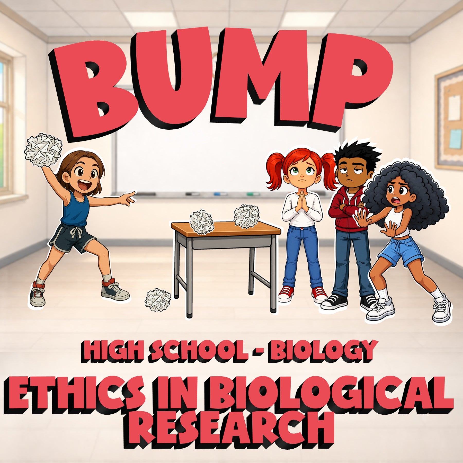 Ethics in Biological Research BUMP Science Game - No Prep Biology Review