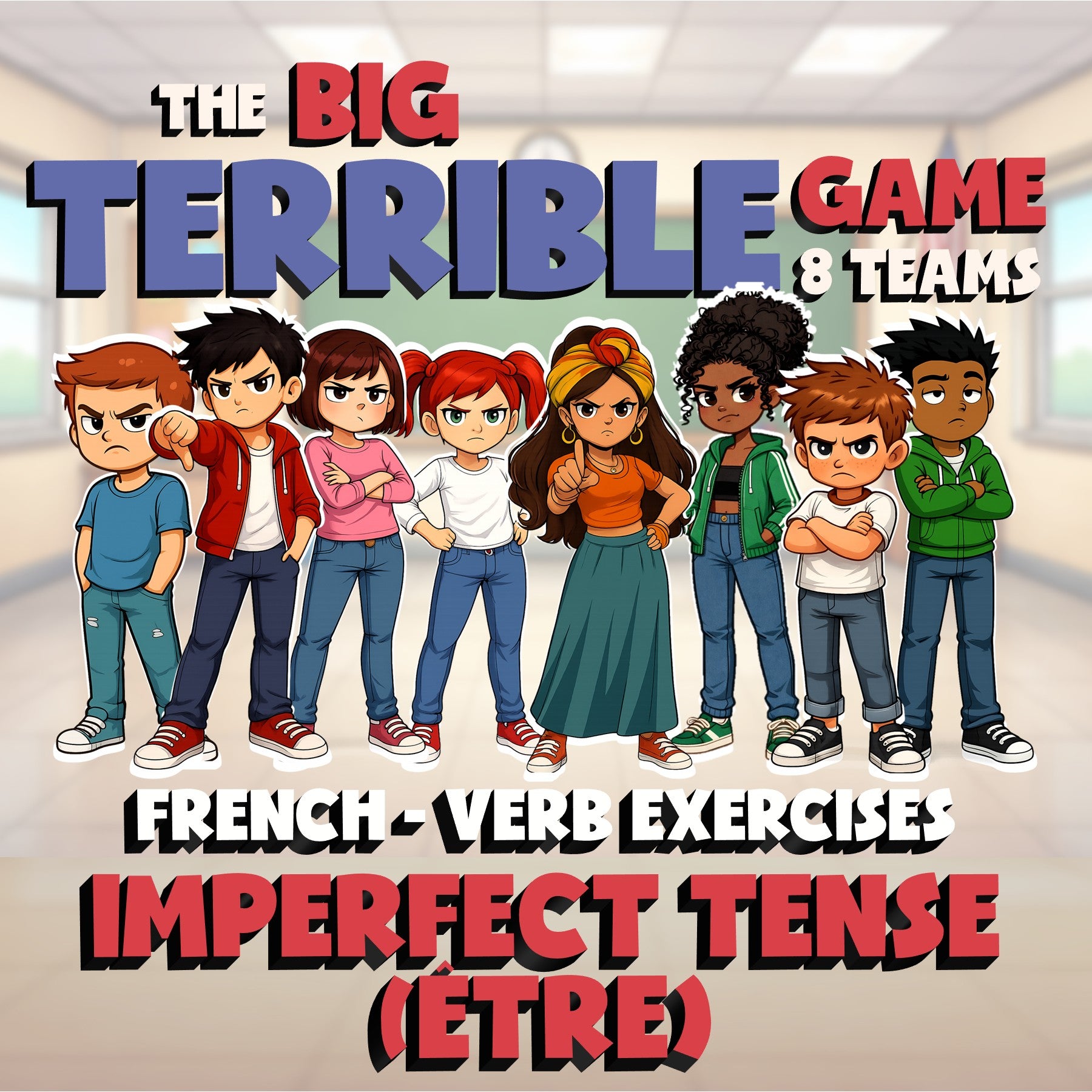 Imperfect Tense (être) BIG TERRIBLE GAME - No Prep French Exercise Activity