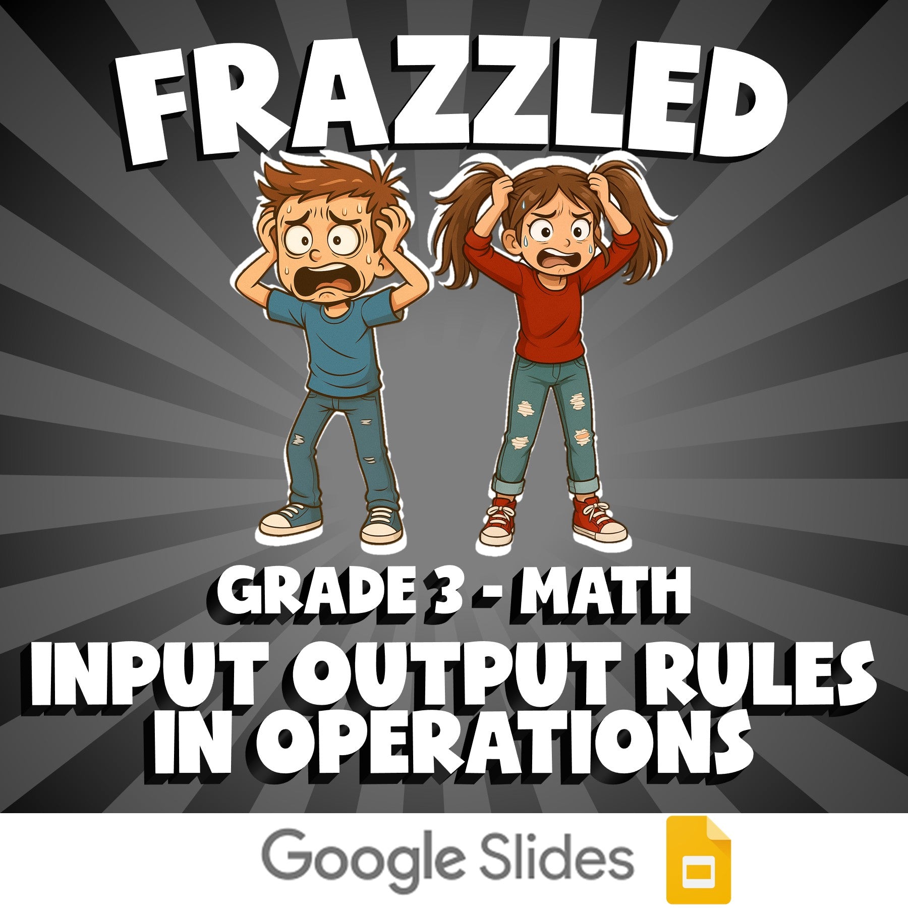 Input Output Rules in Operations FRAZZLED Math Game - No Prep Grade 3 Review