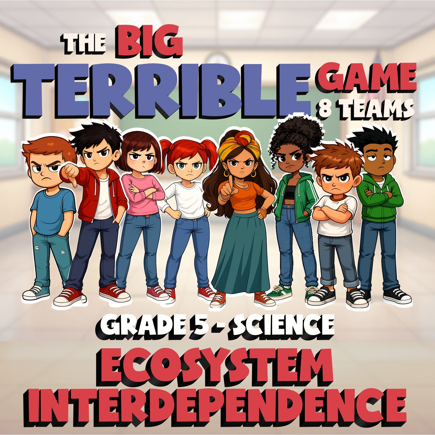 Ecosystem Interdependence BIG TERRIBLE GAME - No Prep Grade 5 Science Review