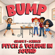 Pitch & Volume in Sound BUMP Science Game - No Prep Grade 5 Review Activity