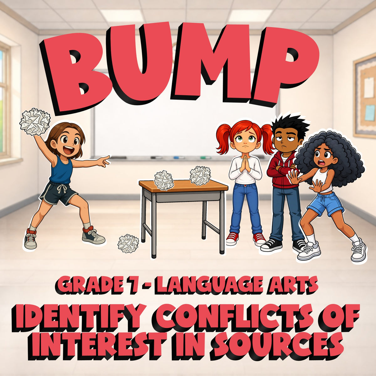 Identify Conflicts of Interest in Sources BUMP ELA Game - No Prep Grade 7 Review