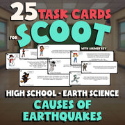 Causes of Earthquakes SCOOT TASK CARDS Game - No Prep Earth Science Review