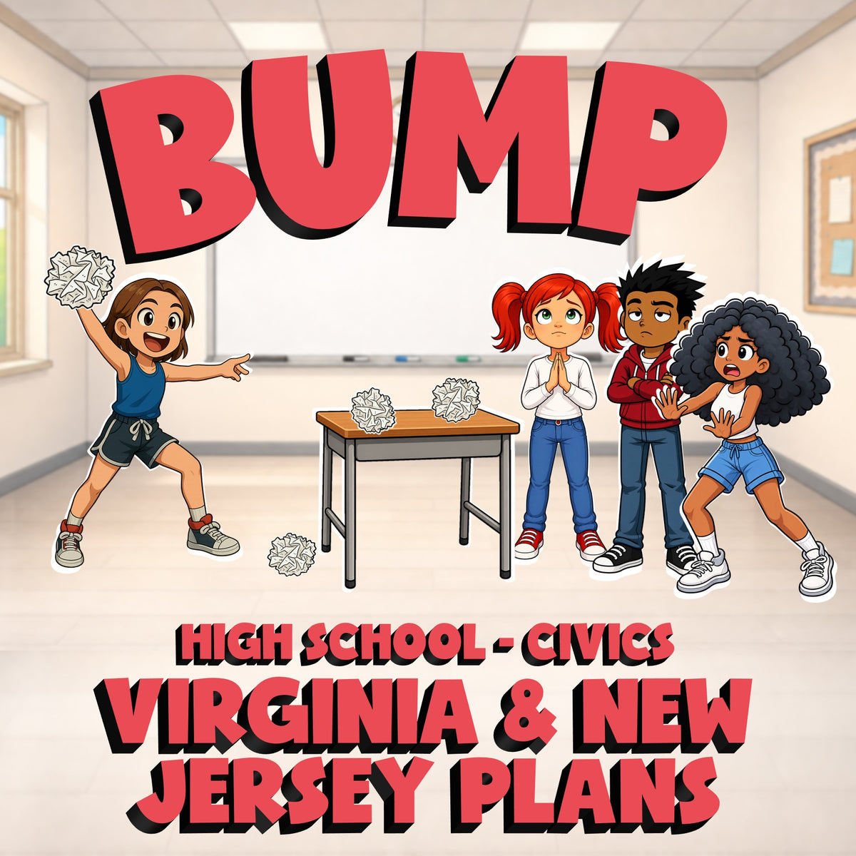 Virginia & New Jersey Plans BUMP Civics Game - No Prep Review Activity