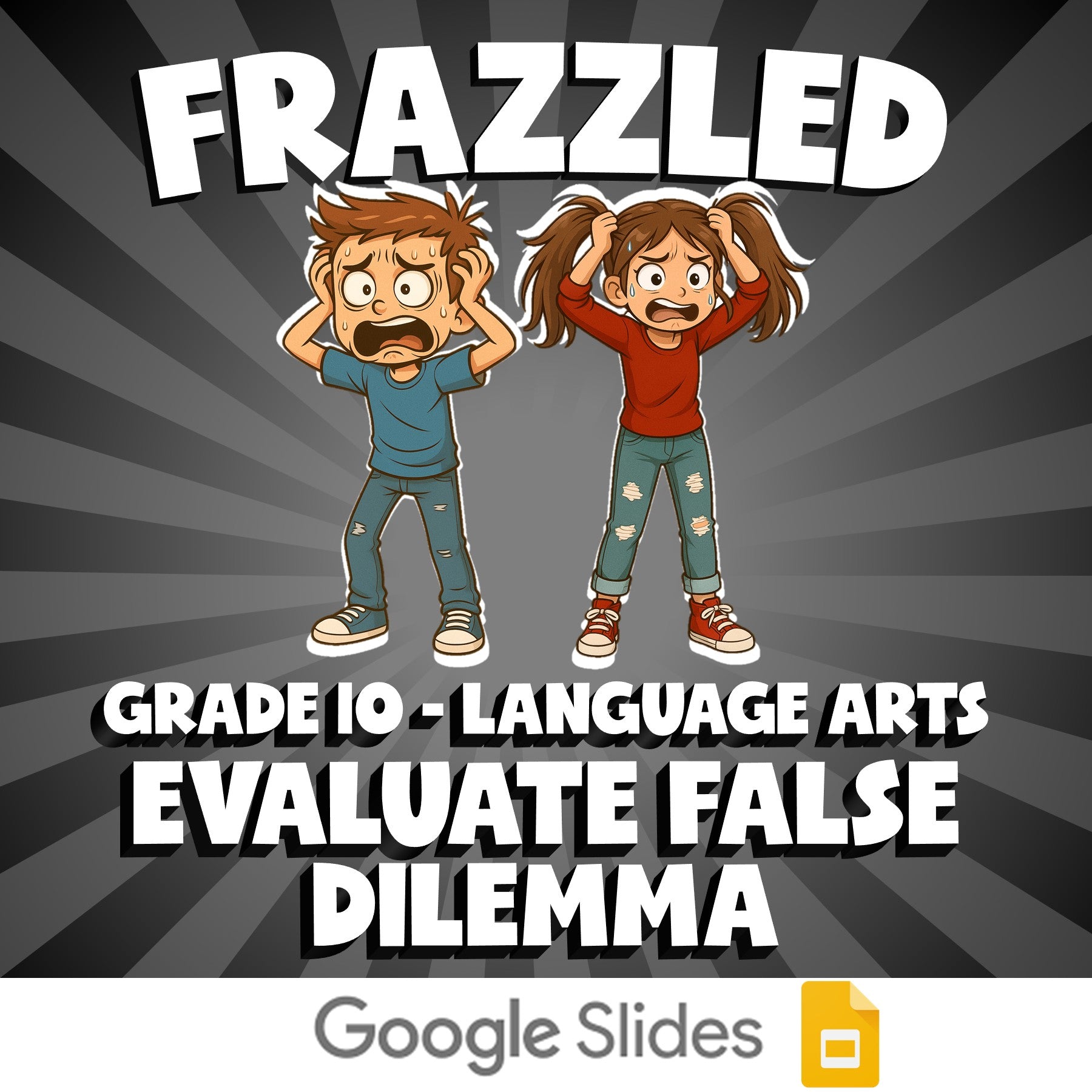 Evaluate False Dilemma FRAZZLED ELA Game - No Prep Grade 10 Review Activity