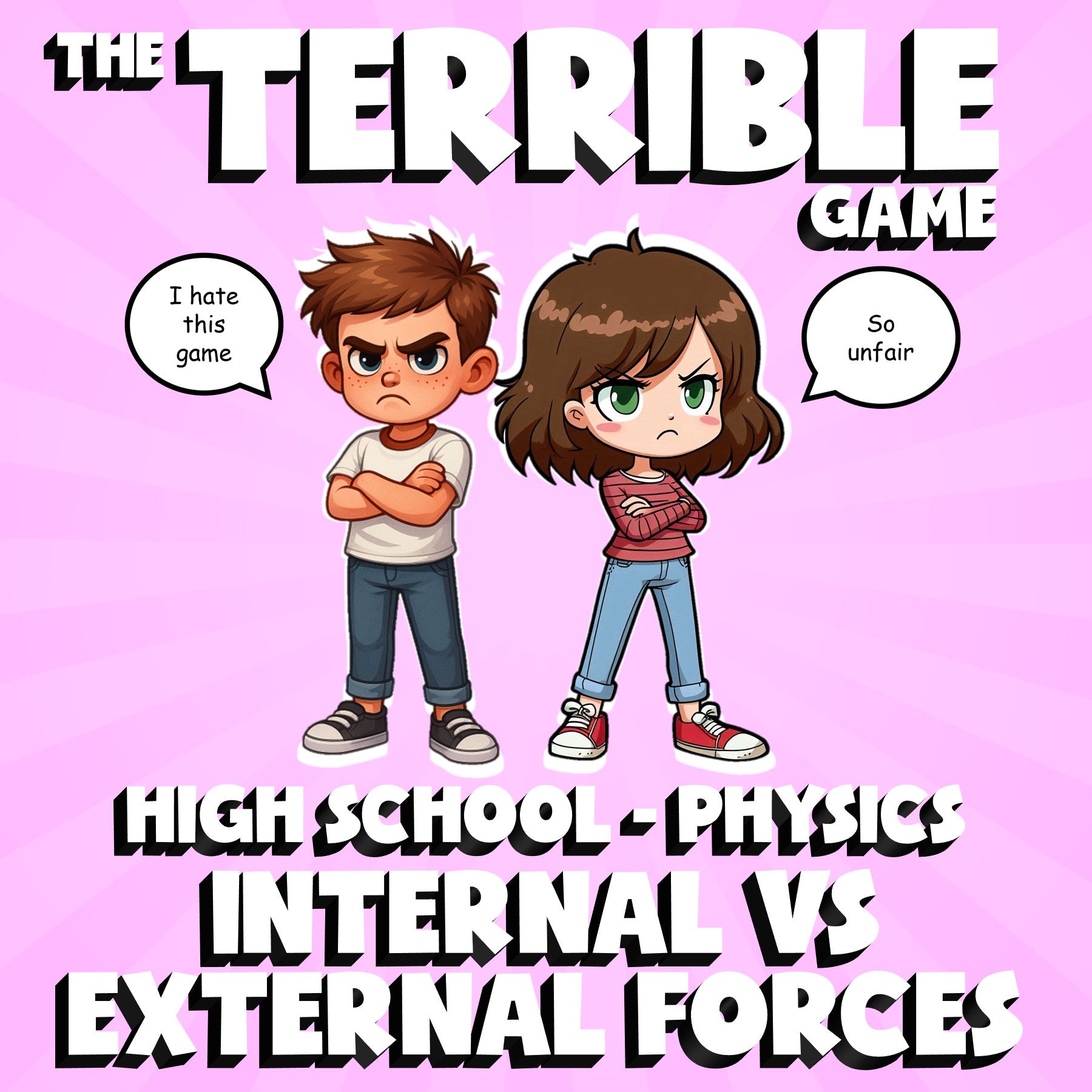 Internal vs External Forces THE TERRIBLE GAME - No Prep Physics Science Review