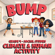 Climate & Human Activity BUMP Socials Game - No Prep Grade 4 Review Activity