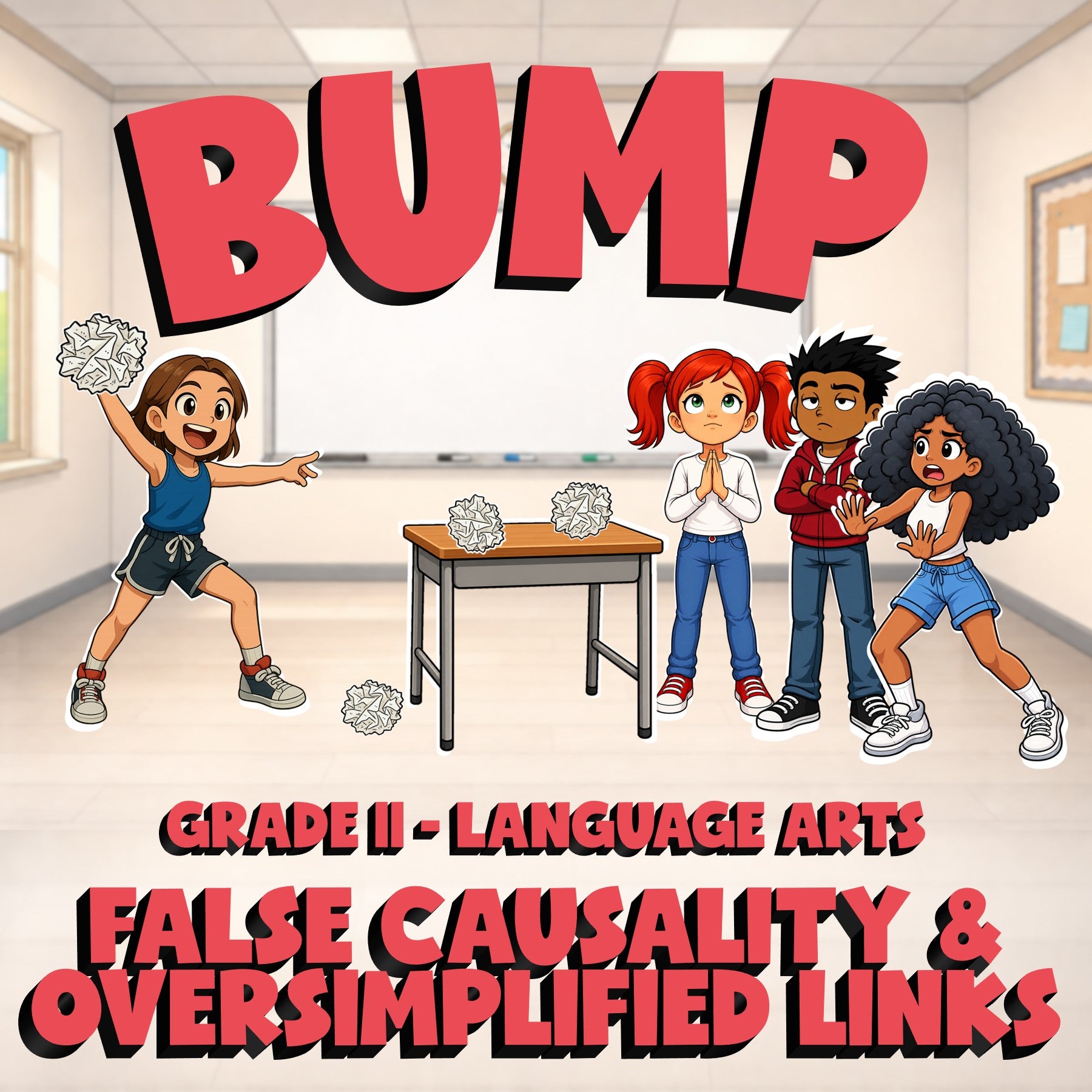 False Causality & Oversimplified Links BUMP ELA Game - No Prep Grade 11 Review