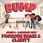 Pronoun Usage & Clarity BUMP ELA Game - No Prep Grade 6 Review Activity