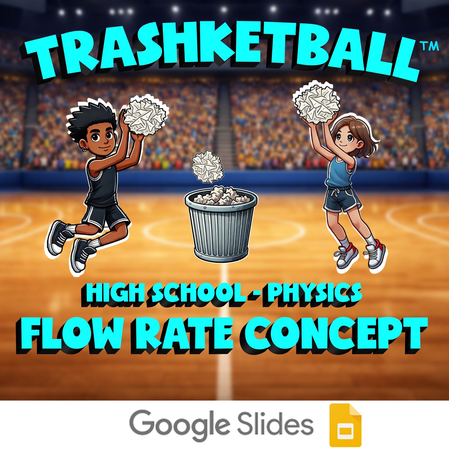 Flow Rate Concept TRASHKETBALL Science Game - No Prep Physics Review Activity