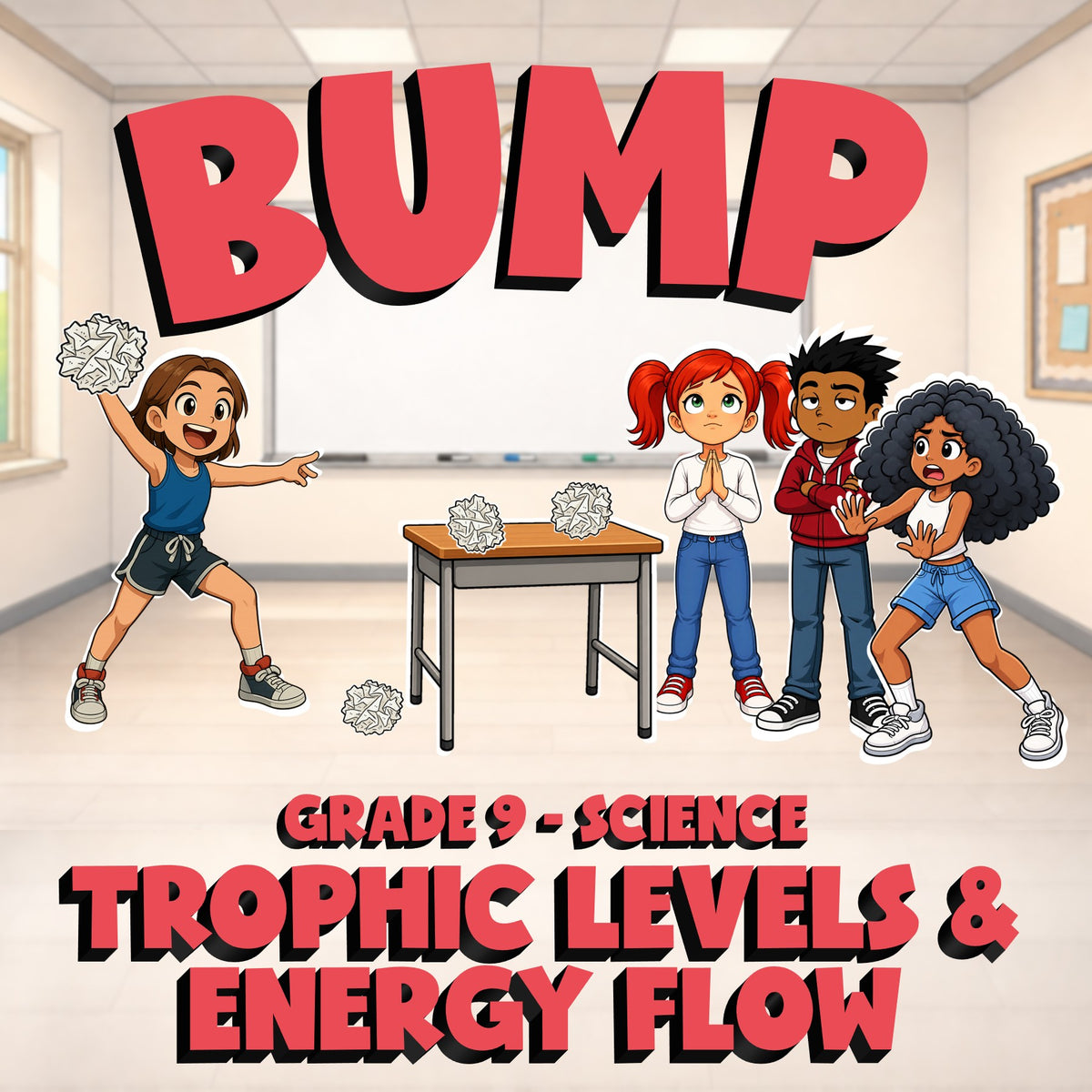 Trophic Levels & Energy Flow BUMP Science Game - No Prep Grade 9 Review Activity