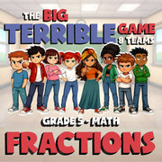 Fractions BIG TERRIBLE GAME - No Prep Grade 5 Math Review Activity