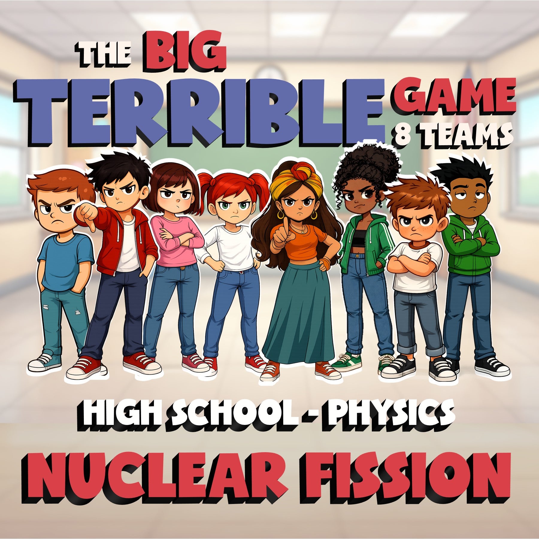Nuclear Fission BIG TERRIBLE GAME - No Prep Physics Science Review Activity
