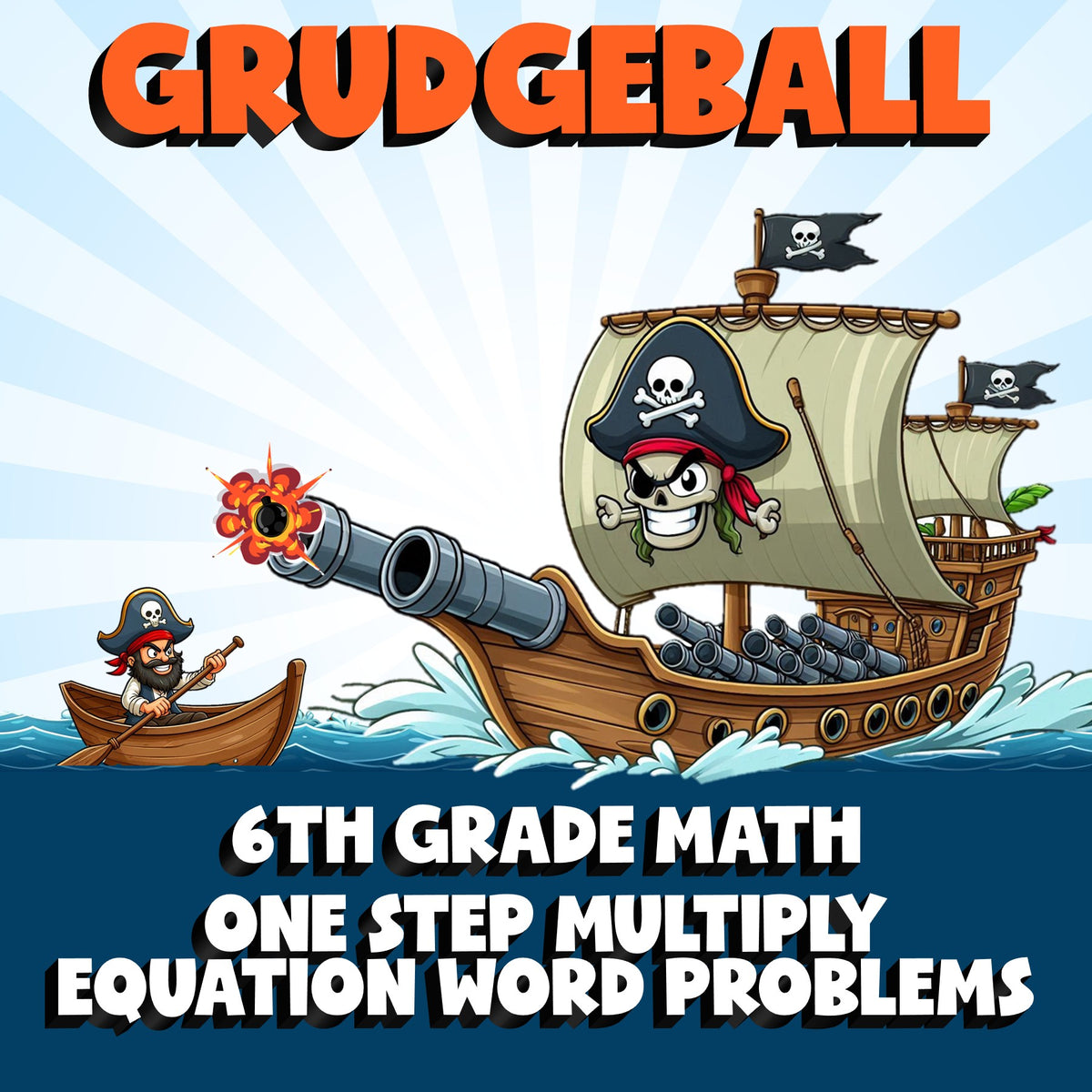 One Step Multiply Equation Word Problems GRUDGEBALL Math Game - No Prep Grade 6
