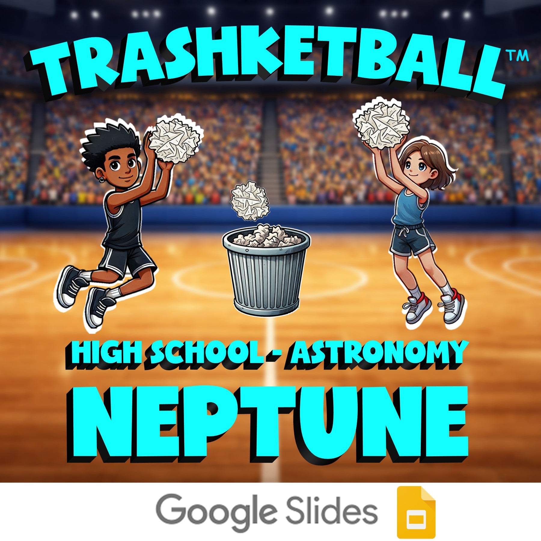 Neptune TRASHKETBALL Science Game - No Prep Astronomy Review Activity