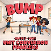 Unit Conversion Problems BUMP Math Game - No Prep Grade 5 Review Activity