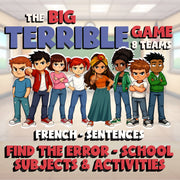 Find the Error - School Subjects & Activities BIG TERRIBLE GAME - French