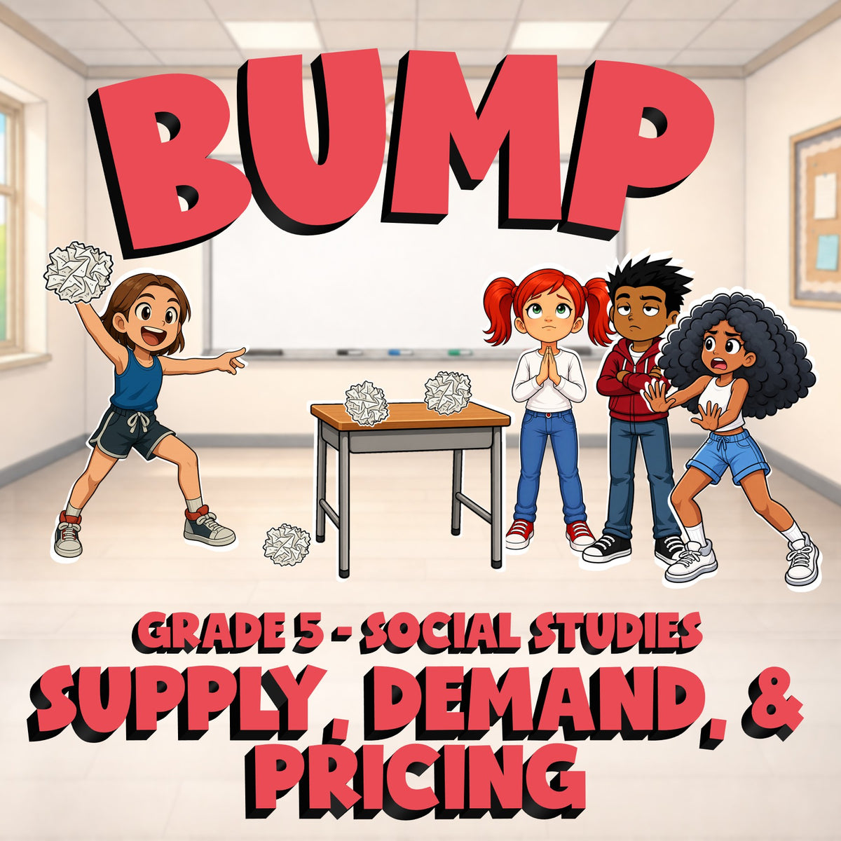 Supply, Demand, & Pricing BUMP Socials Game - No Prep Grade 5 Review Activity