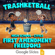 First Amendment Freedoms TRASHKETBALL Civics Game - No Prep Review Activity