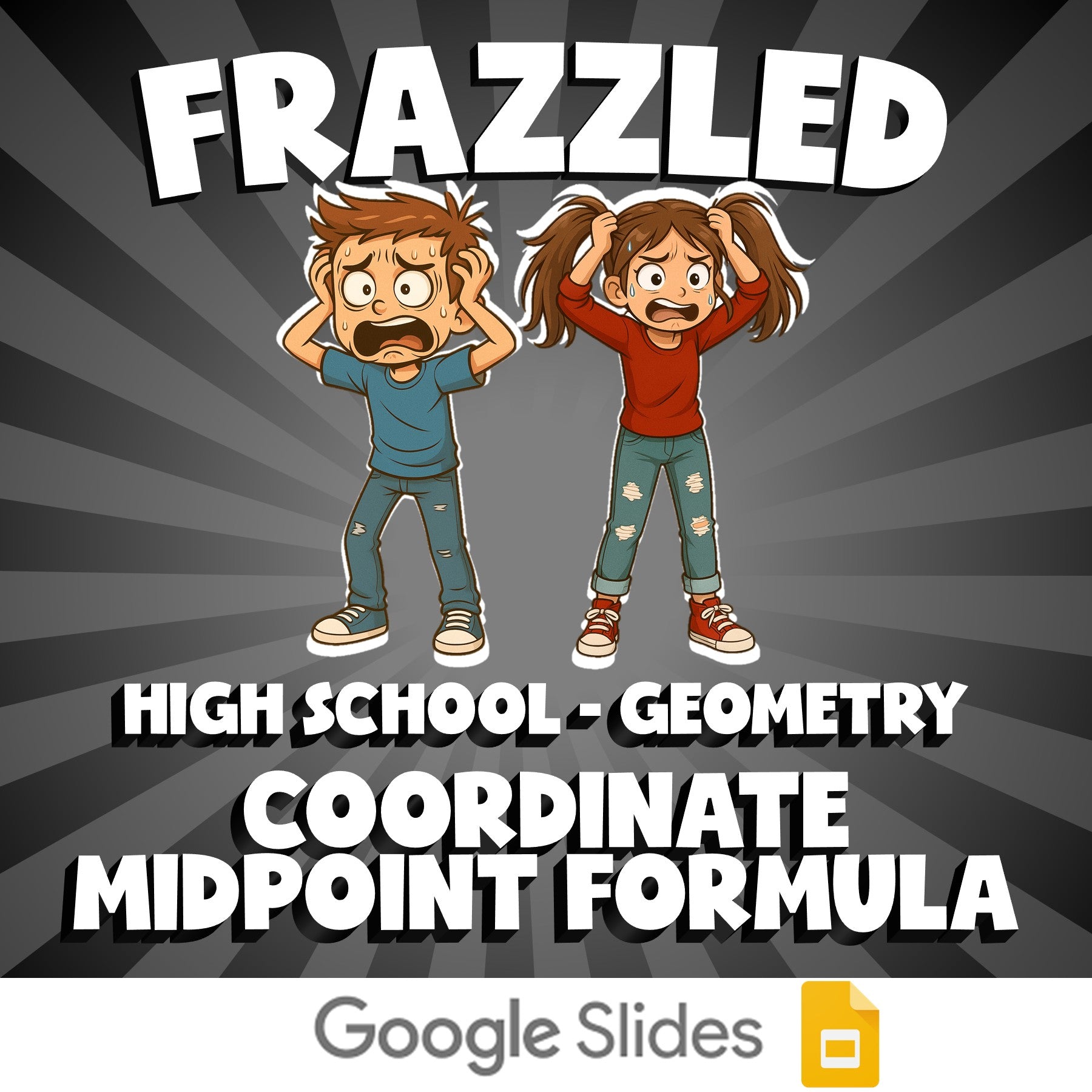 Coordinate Midpoint Formula FRAZZLED Math Game - No Prep Geometry Review