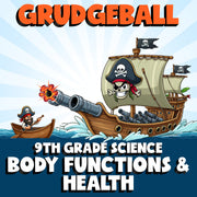 Body Functions & Health GRUDGEBALL Science Game - No Prep Grade 9 Review