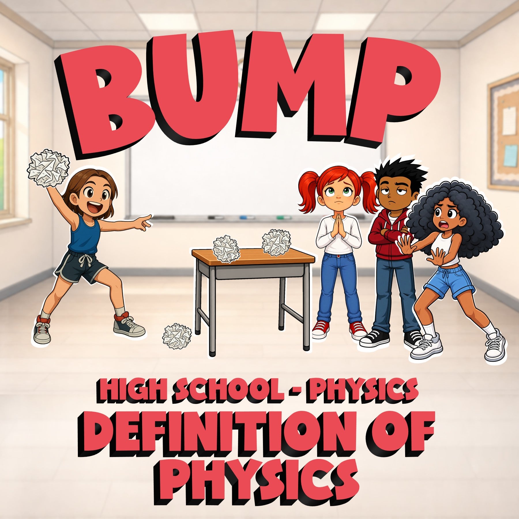 Definition of Physics BUMP Science Game - No Prep Physics Review Activity