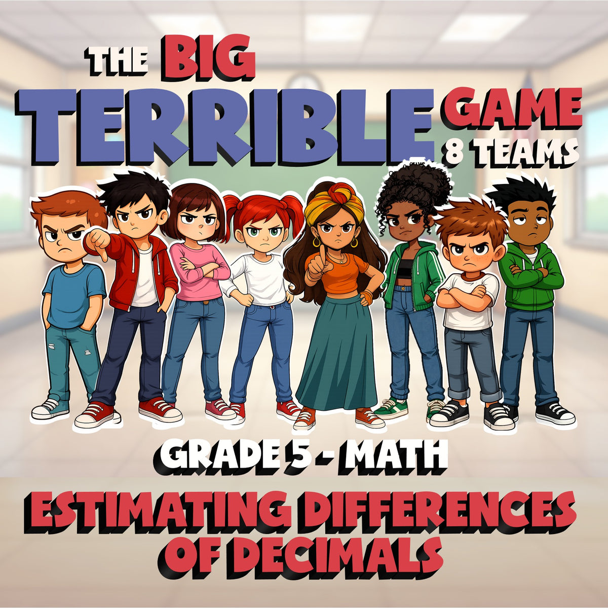Estimating Differences of Decimals BIG TERRIBLE GAME - Grade 5 Math Review