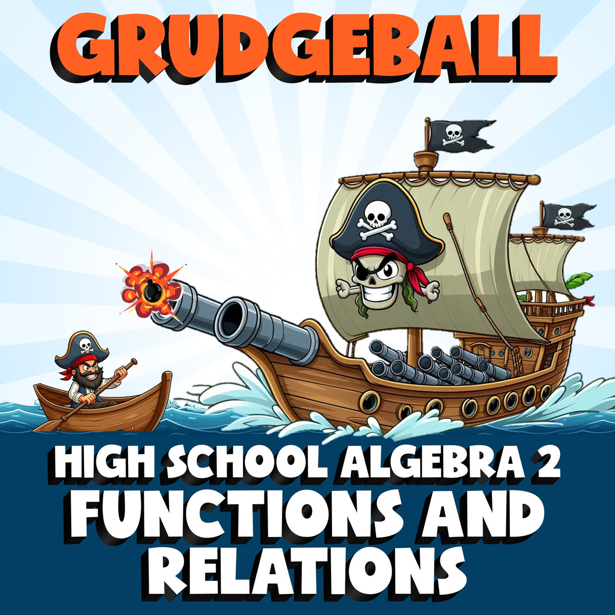 Functions and Relations GRUDGEBALL Math Game - No Prep Algebra 2 Review Activity