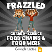 Food Chains & Food Webs FRAZZLED Science Game - No Prep Grade 9 Review Activity
