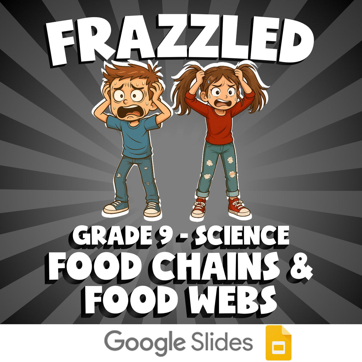 Food Chains & Food Webs FRAZZLED Science Game - No Prep Grade 9 Review Activity