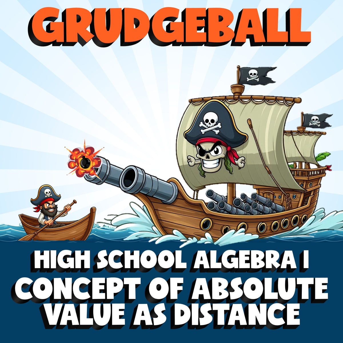 Concept of Absolute Value as Distance GRUDGEBALL Math Game - No Prep Algebra 1