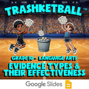 Evidence Types & Their Effectiveness TRASHKETBALL ELA Game - No Prep Grade 10