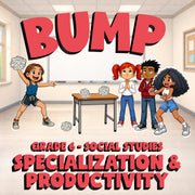 Specialization & Productivity BUMP Socials Game - No Prep Grade 6 Review