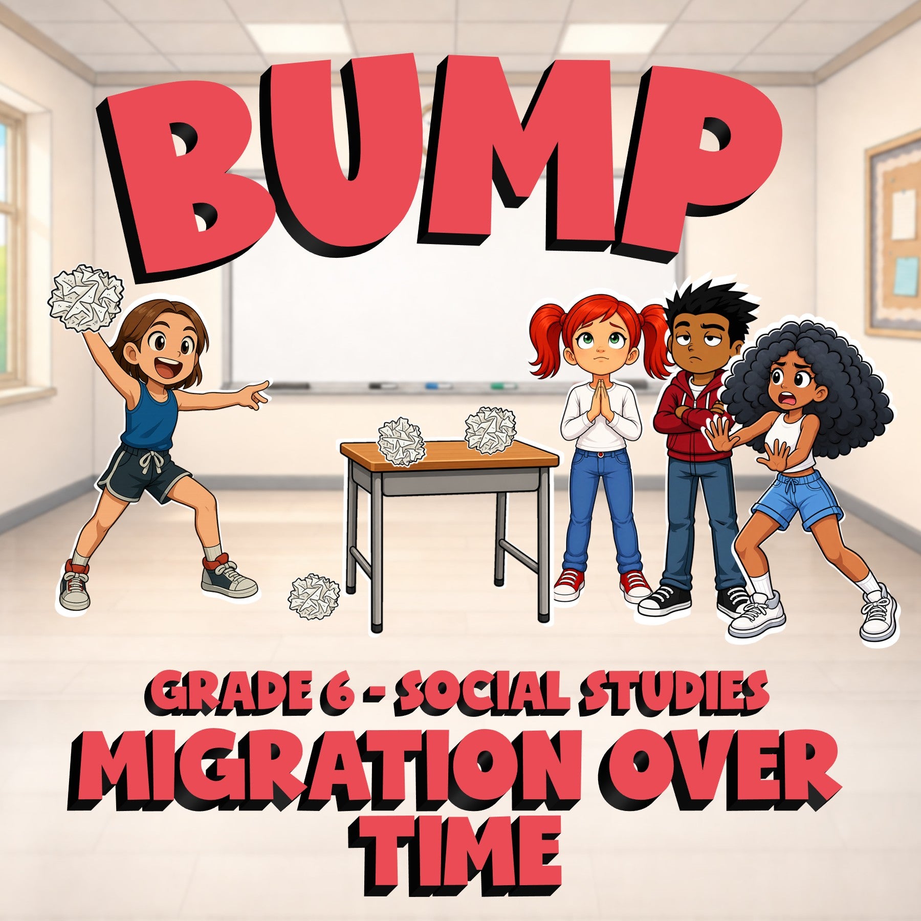 Migration Over Time BUMP Socials Game - No Prep Grade 6 Review Activity