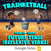 Future Tense (Reflexive Verbs) TRASHKETBALL French Game - No Prep Exercise