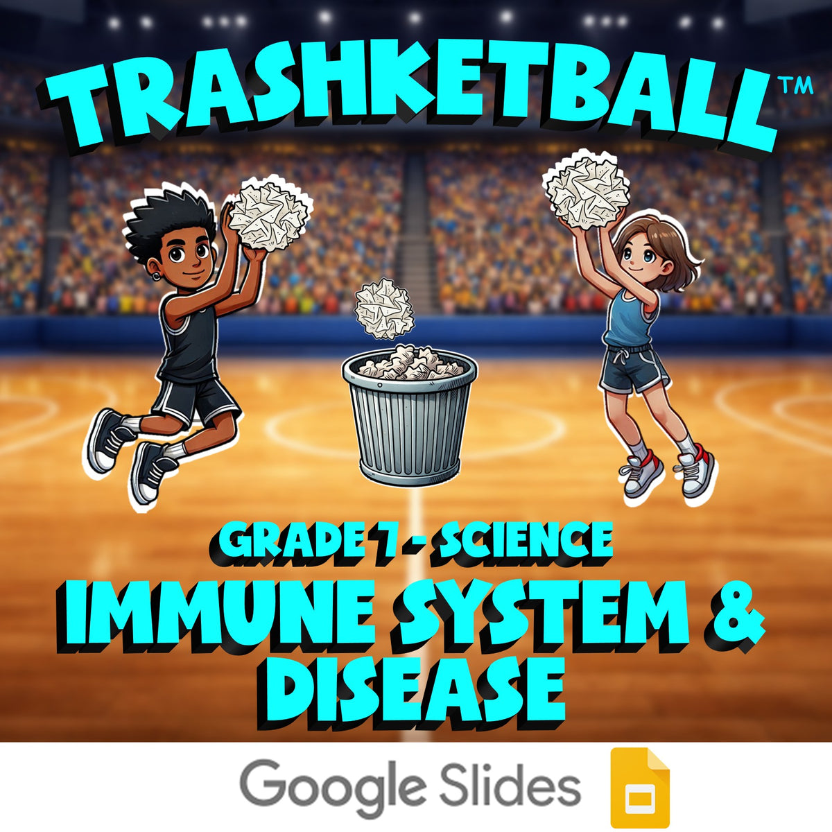 Immune System & Disease TRASHKETBALL Science Game - No Prep Grade 7 Review
