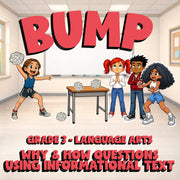 Why & How Questions Using Informational Text BUMP ELA Game - No Prep Grade 3