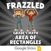 Area of Rectangles FRAZZLED Math Game - No Prep Grade 4 Review Activity