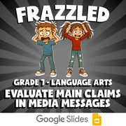 Evaluate Main Claims in Media Messages FRAZZLED ELA Game - No Prep Grade 7